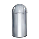 Papperskorg PUSH 50L i blank krom med push-lock från hjh OFFICE