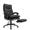 Svart Home Office chefsfåtölj RELAX CL 200 i konstläder med utdragbart fotstöd från MyBuero