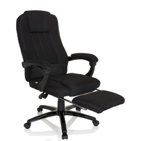 Svart Home Office chefsfåtölj RELAX CL190 med integrerat fotstöd och armstöd från MyBuero