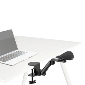 Svart Armstöd RELEX RT1 med bordsfäste och justerbar ledarm från hjh OFFICE