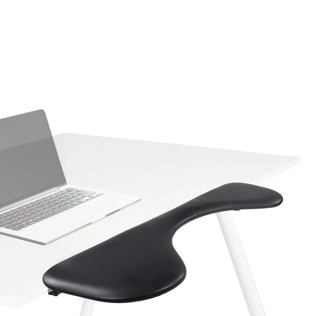 Svart Armstöd RELEX RT2 på ett vitt skrivbord från hjh OFFICE