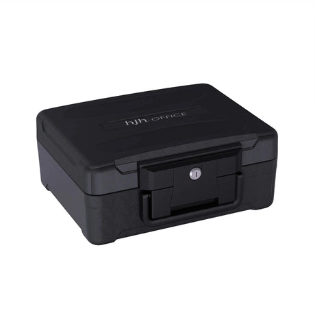 Svart Kassaskåp Safe Compact Slim med robust hölje och ett lås från hjh OFFICE