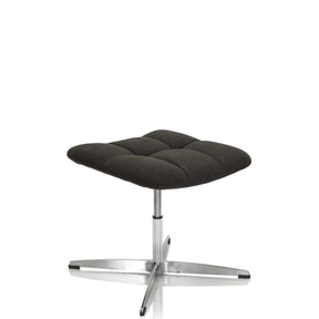 Svart stoppad pall SARANTO med tygbeklädnad och fyrstjärnig metallfot från hjh OFFICE