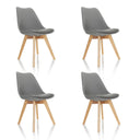 SCANDI 4 | 4-pack - Skålformad stol 