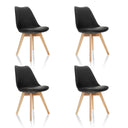 SCANDI 4 | 4-pack - Skålformad stol 