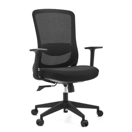 Home Office kontorsstol Sedito i svart med nätryggstöd och armstöd från hjh OFFICE