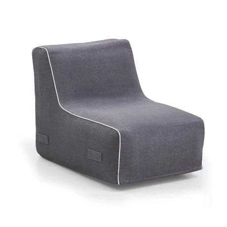 Grå Uppblåsbar Soffa Sitzolo Air med vit passpoal och tygöverdrag från hjh LIVING