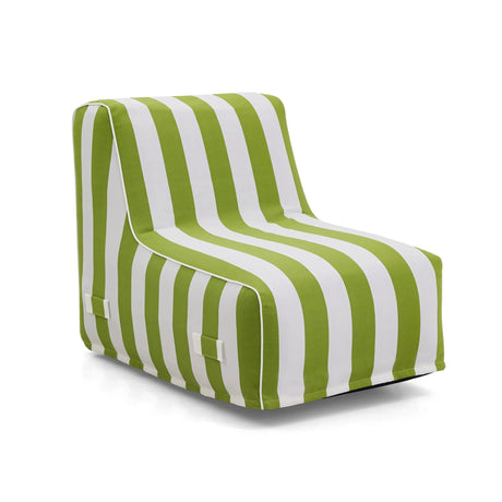 Uppblåsbar Soffa Sitzolo Air med grönvitrandigt överdrag från hjh LIVING