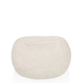 Beige sittsäck Sitzolo R med ribbad ytstruktur från hjh LIVING