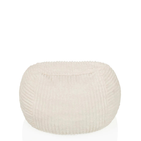 Beige sittsäck Sitzolo R med ribbad ytstruktur från hjh LIVING