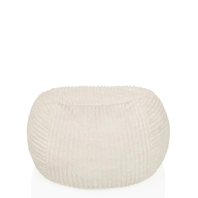 Beige sittsäck Sitzolo R med ribbad ytstruktur från hjh LIVING