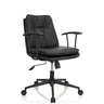 Svart Home Office kontorsstol SMALLO med konstläderklädsel och armstöd från hjh OFFICE