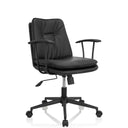 Svart Home Office kontorsstol SMALLO med konstläderklädsel och armstöd från hjh OFFICE