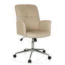 Home Office kontorsstol SOLAO 400 med beige tygklädsel och blank stjärnfot på hjul från hjh OFFICE