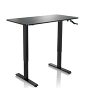 Svart ståskrivbord STAND CR med vevmekanism och T-ben från hjh OFFICE