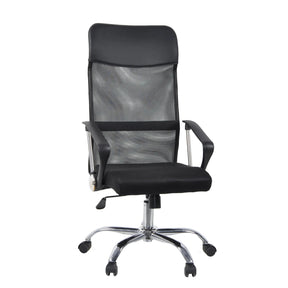 Svart Home Office chefsfåtölj Stryka Net med mesh-klädsel och blankt underrede från hjh OFFICE
