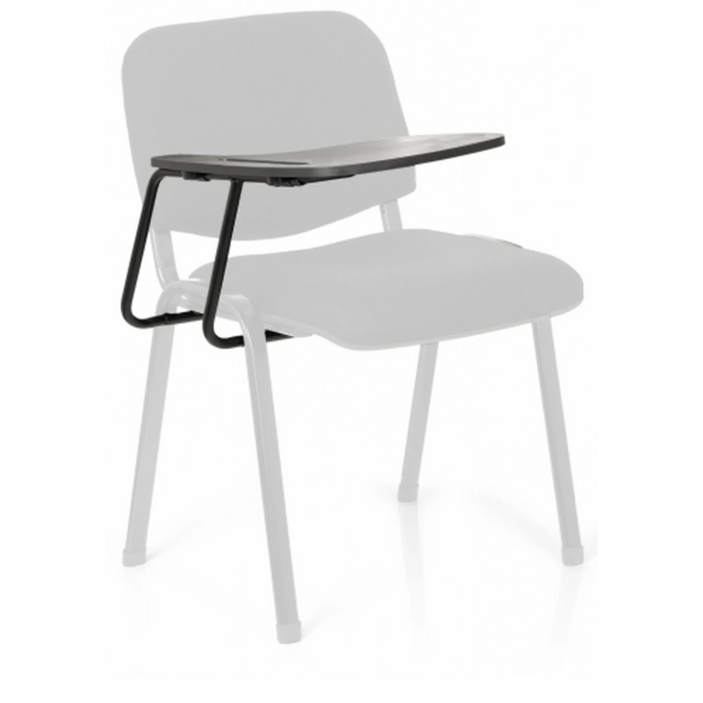 Fyrbent stol TABLET XT 600 i svart med integrerad skrivplatta från hjh OFFICE