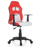 Snurrstol för barn TEEN GAME AL i rött och vitt med två urtag i nackstödet från hjh OFFICE