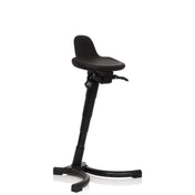 Svart ståstol TOP WORK 34 med ergonomiskt utformad sits och stjärnfot från hjh OFFICE