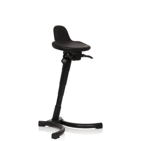 Svart ståstol TOP WORK 34 med ergonomiskt utformad sits och stjärnfot från hjh OFFICE