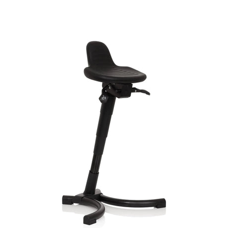 Svart ståstol TOP WORK 34 med ergonomiskt utformad sits och stjärnfot från hjh OFFICE