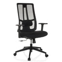 Svart Professionell kontorsstol TRAMORE BASE med nätryggstöd och armstöd från hjh OFFICE