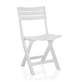 Vit Utomhusstol TRAVANO i klappform med ribbstruktur från hjh LIVING