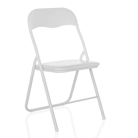 Vit Hopfällbar stol TUDELA BASIC i PVC med enkelt ryggstöd och sits från hjh OFFICE