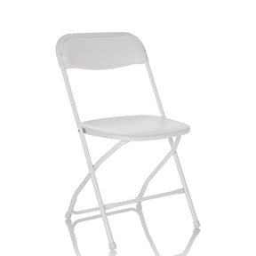 Vit Utomhusstol TUDELA XXL W med vikbar ram och slät sits från hjh OFFICE