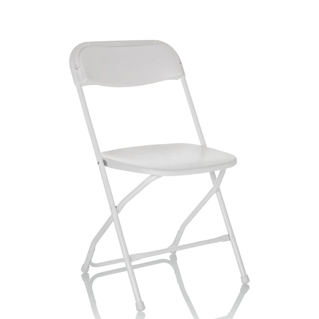 Vit Utomhusstol TUDELA XXL W med vikbar ram och slät sits från hjh OFFICE