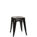 Svart Bistrostol VANTAGGIO i blank metall med kvadratisk sits från hjh OFFICE