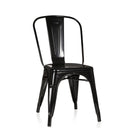 Svart Bistrostol VANTAGGIO COMFORT i blank metall med högt ryggstöd från hjh OFFICE