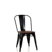Svart Bistrostol VANTAGGIO COMFORT W med mörkt träsits och metallstomme från hjh OFFICE