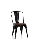 Svart Bistrostol VANTAGGIO COMFORT W med mörkt träsits och metallstomme från hjh OFFICE