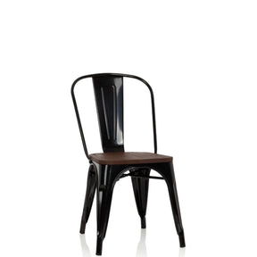 Svart Bistrostol VANTAGGIO COMFORT W med mörkt träsits och metallstomme från hjh OFFICE