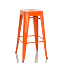 Orange Barstol VANTAGGIO HIGH i metall med kvadratisk sits från hjh OFFICE