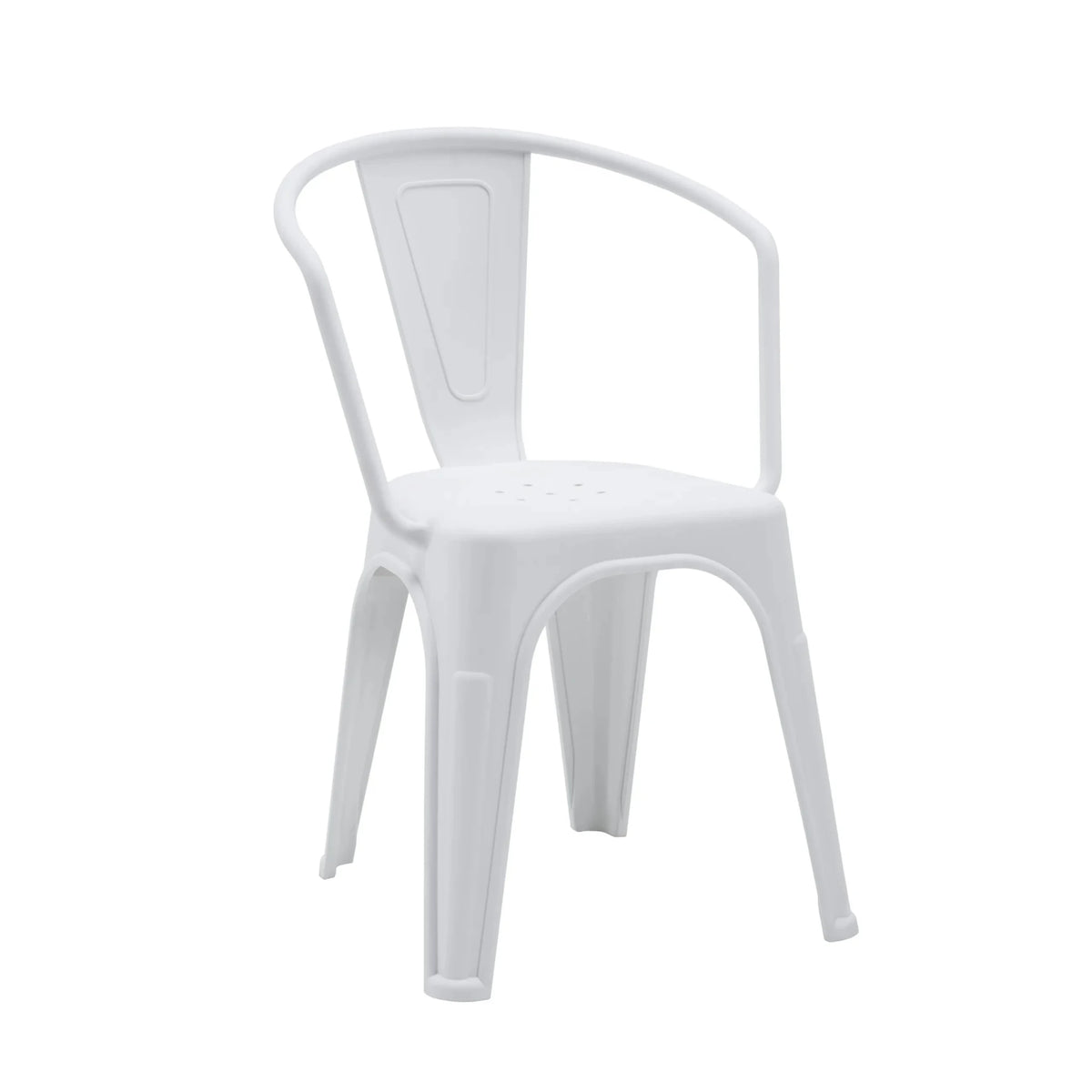 Vit plast Bistrostol Vantaggio Poly med integrerade armstöd från hjh OFFICE