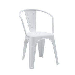 Vit plast Bistrostol Vantaggio Poly med integrerade armstöd från hjh OFFICE