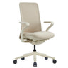 Hög kontorsstol VERVIO i beige look med nätryggstöd och hjulstjärna från hjh OFFICE