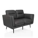 Grå loungesoffa VINTALUX med två sittplatser och smala svarta ben från hjh LIVING