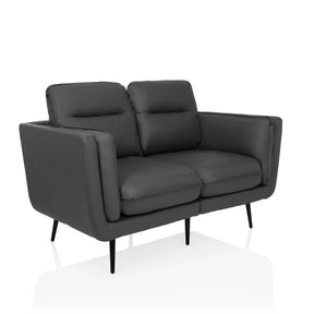 Grå loungesoffa VINTALUX med två sittplatser och smala svarta ben från hjh LIVING