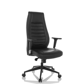 Svart Professionell chefsfåtölj VITORO B med quiltad stoppning och armstöd från hjh OFFICE