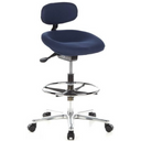 Blå Bardiskstol WORK MF med nackstöd, fotring och fem hjul från hjh OFFICE
