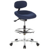 Blå Bardiskstol WORK MF med nackstöd, fotring och fem hjul från hjh OFFICE