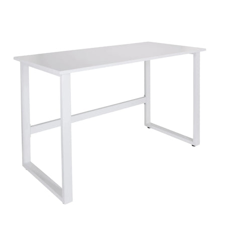 Vitt skrivbord WORKSPACE LIGHT I med enkel bordsskiva och U-format underrede från hjh OFFICE