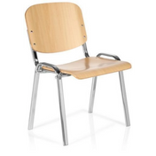 Fyrbent stol XT 600 C H i ljus bok med kromad metallstomme och armstöd från hjh OFFICE