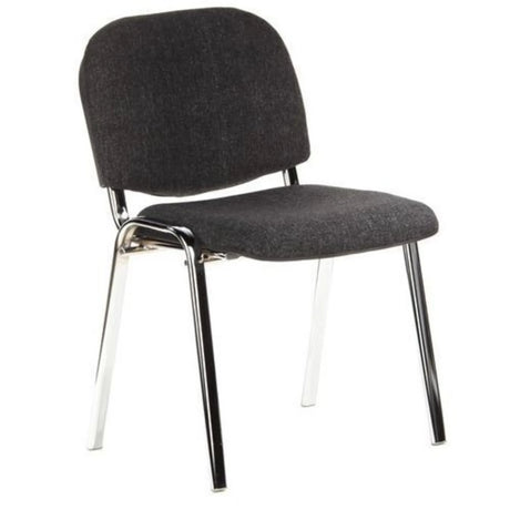 Fyrbent stol XT 600 C med antracitgrå tygbeklädnad och förkromad metallram från hjh OFFICE