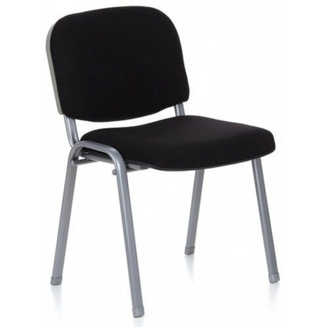 Fyrbent stol XT 600 S med svart klädsel och silverfärgad metallram från hjh OFFICE