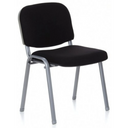 Fyrbent stol XT 600 S med svart klädsel och silverfärgad metallram från hjh OFFICE