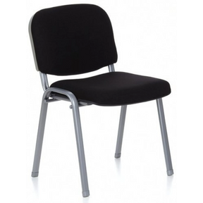 Fyrbent stol XT 600 S med svart klädsel och silverfärgad metallram från hjh OFFICE